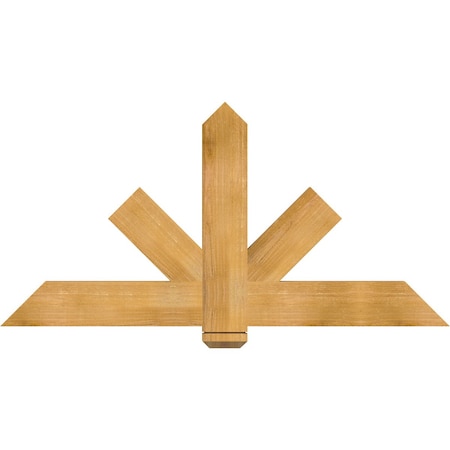 Ekena Millwork Kennewick Rough Sawn Timber Gable Bracket, Western Red Cedar, 60"W x 30"H x 2"D x 6"F, 12/12 Pitch GBW060X30X0206KEN00RWR